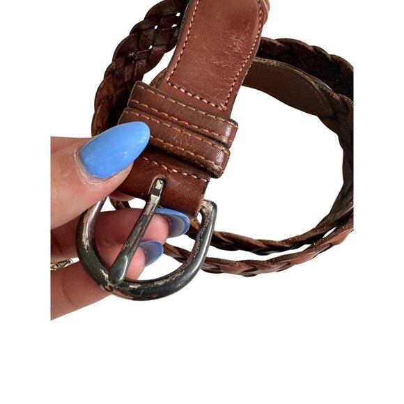 COACH Men's Tan Brown Braided leather Belt Size 42 - Picture 4 of 12